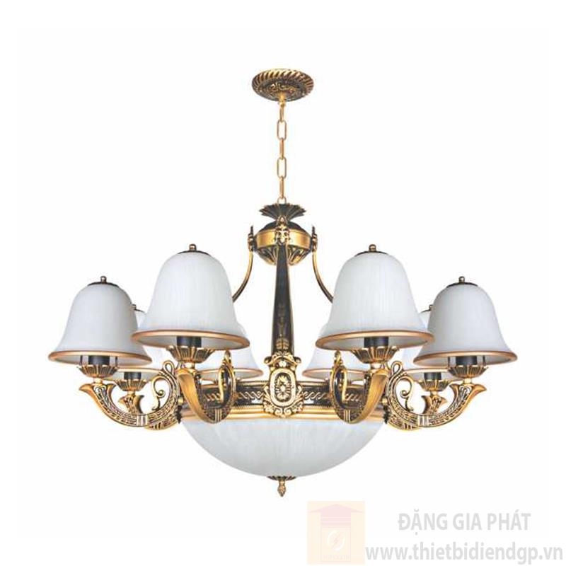 Đèn chùm cổ điển Ø800*H600+450, E27*11 lamp